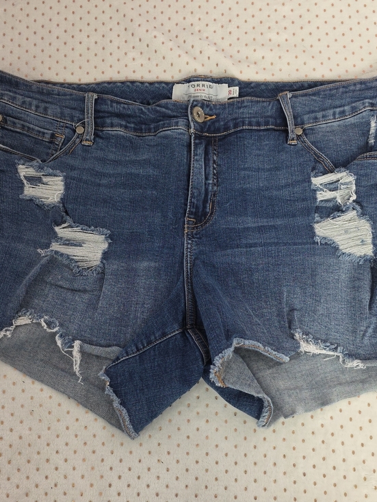 torrid Pants - Torrid Distressed Denim Cutoff Shorts Medium Wash Size 20 Plus Size